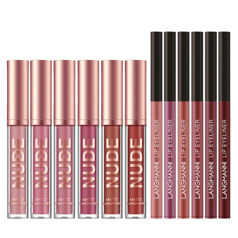 Lip Liner And Lipstick Makeup 12 Pcs Set 6 Matte Lipstick 6 Lip Liner Pens Waterproof Long Lasting Matte Lipstick Beauty Cosmetics Makeup Gift For Girls Lipstick Set $30.00 Dana Fashion Color: As shown makeup Overview: 【Lipstick Lip Liner Set】 It comes to