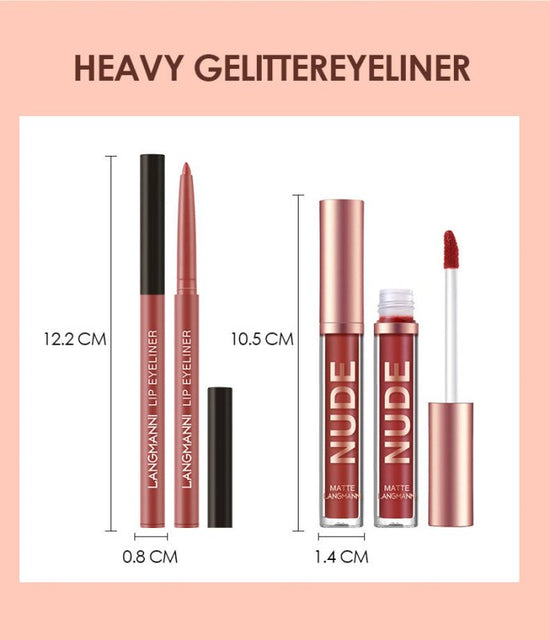 Lip Liner And Lipstick Makeup 12 Pcs Set 6 Matte Lipstick 6 Lip Liner Pens Waterproof Long Lasting Matte Lipstick Beauty Cosmetics Makeup Gift For Girls Lipstick Set $30.00 Dana Fashion Color: As shown makeup Overview: 【Lipstick Lip Liner Set】 It comes to