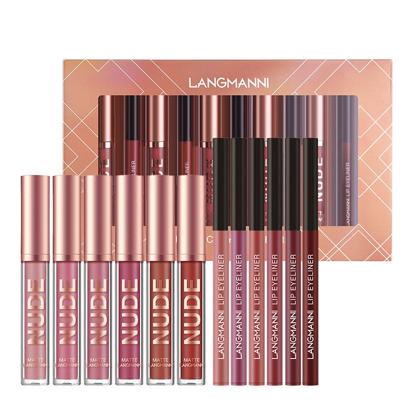 Lip Liner And Lipstick Makeup 12 Pcs Set 6 Matte Lipstick 6 Lip Liner Pens Waterproof Long Lasting Matte Lipstick Beauty Cosmetics Makeup Gift For Girls Lipstick Set $30.00 Dana Fashion Color: As shown makeup Overview: 【Lipstick Lip Liner Set】 It comes to