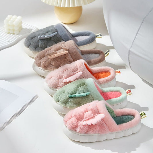 Little Wing Cotton Slippers Feeling Of Walking On Shit $30.18 Dana Fashion Color: Brown Size: 38to39 Women's shoes Product information: Color: gray, pink, green, skin pink Brown Heel shape: U-shaped Size: 36-37 (suitable for 35-36),38-39 (suitable for 37-