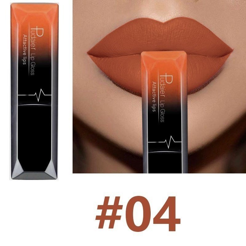 Long-lasting Non-stick Lip Balm $15.00 Dana Fashion Color: 4 makeup 17 Color for You to Choose. 100% brand new and High quality Quantity: 1 PC Features: Matte,Long-lasting,Waterproof Capacity: 8ml Package Content: 1 PC Matte Lip Gloss