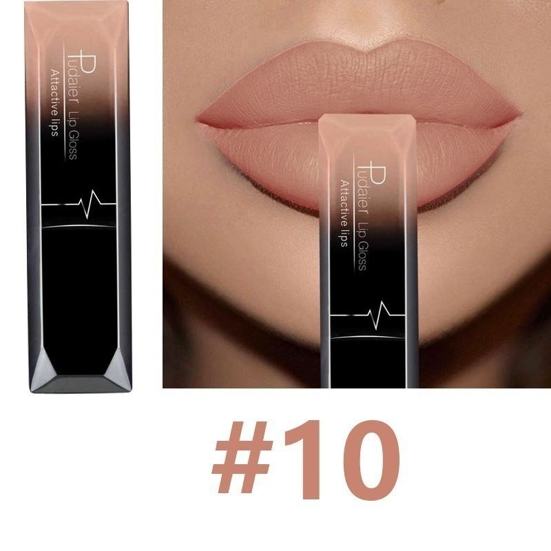 Long-lasting Non-stick Lip Balm $15.00 Dana Fashion Color: 10 makeup 17 Color for You to Choose. 100% brand new and High quality Quantity: 1 PC Features: Matte,Long-lasting,Waterproof Capacity: 8ml Package Content: 1 PC Matte Lip Gloss