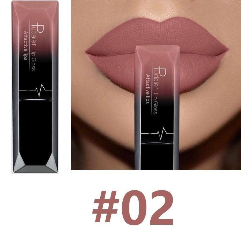 Long-lasting Non-stick Lip Balm $15.00 Dana Fashion Color: 2 makeup 17 Color for You to Choose. 100% brand new and High quality Quantity: 1 PC Features: Matte,Long-lasting,Waterproof Capacity: 8ml Package Content: 1 PC Matte Lip Gloss