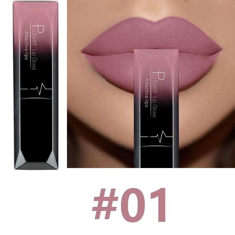 Long-lasting Non-stick Lip Balm $15.00 Dana Fashion Color: 1 makeup 17 Color for You to Choose. 100% brand new and High quality Quantity: 1 PC Features: Matte,Long-lasting,Waterproof Capacity: 8ml Package Content: 1 PC Matte Lip Gloss