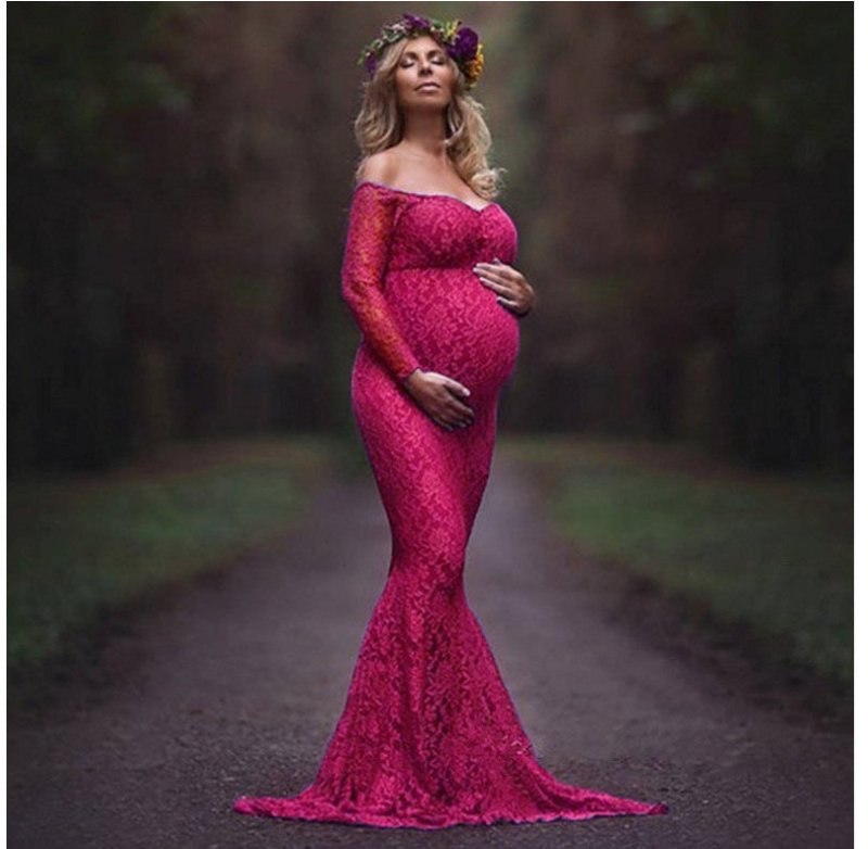 Long sleeve dress with long sleeves $34.04 Dana Fashion Color: Plum red Size: 3XL Baby & Mother Fabric name: Lace Style: Vintage pattern: plain Craft: Collage / Mosaic Skirt type: cake skirt 1. Asian sizes are 1 to 2 sizes smaller than European and Americ