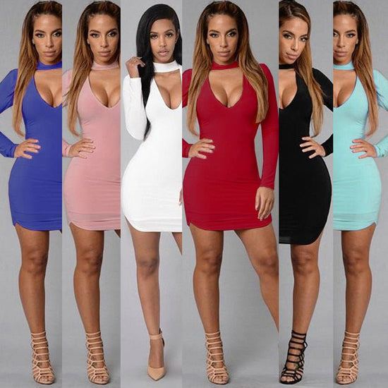 Long Sleeve Irregular Edge Sexy Slim Hip Dress $25.50 Dana Fashion Color: Black Size: L Women's clothing Product information: Pattern: solid color Skirt-type: asymmetric skirt Color: white, red, light blue, black, camel pink, sapphire blue Waist type: ela