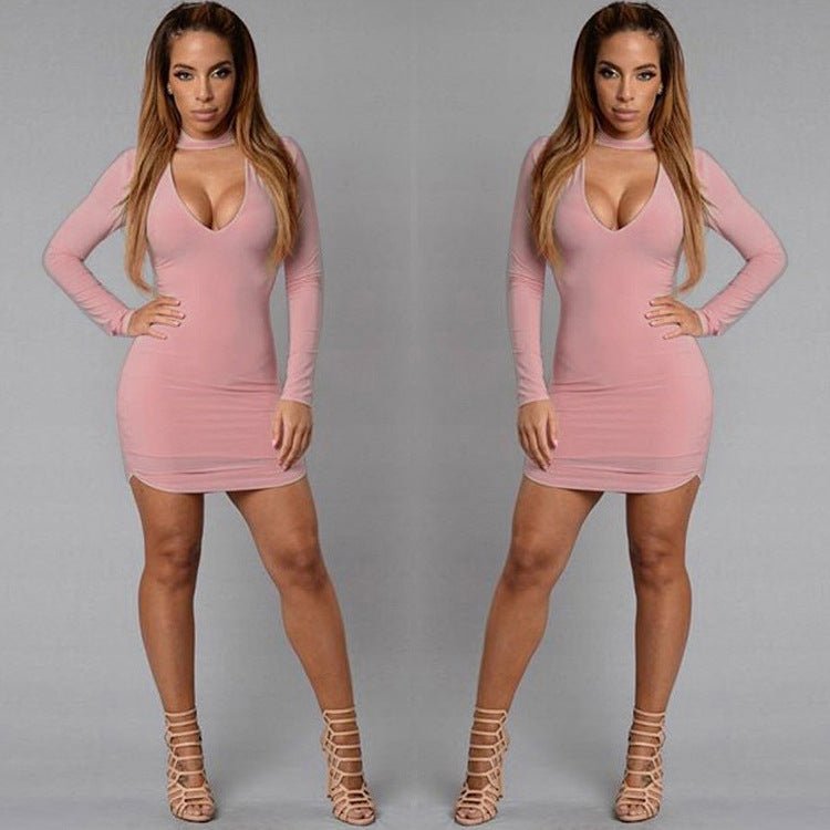 Long Sleeve Irregular Edge Sexy Slim Hip Dress $25.50 Dana Fashion Color: Black Size: L Women's clothing Product information: Pattern: solid color Skirt-type: asymmetric skirt Color: white, red, light blue, black, camel pink, sapphire blue Waist type: ela