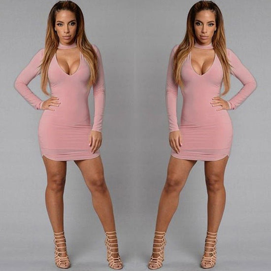 Long Sleeve Irregular Edge Sexy Slim Hip Dress $25.50 Dana Fashion Color: Camel Pink Size: L Women's clothing Product information: Pattern: solid color Skirt-type: asymmetric skirt Color: white, red, light blue, black, camel pink, sapphire blue Waist type