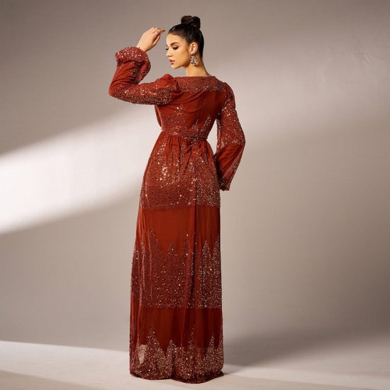 Long Sleeve V-neck Sexy Long Sequined Evening Dress $80.99 Dana Fashion Color: Black Gold Size: L Women's clothing Product information: Color: brown, black gold, green Size: S,M,L,XL Style type: Elegant Popular elements: Sequins Style: Basic Fabric name: