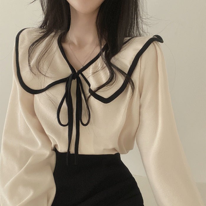 Loose Slimming Lapel Versatile Lace - up Women's ShirtDana FashionDana FashionLoose Slimming Lapel Versatile Lace - up Women's Shirt
