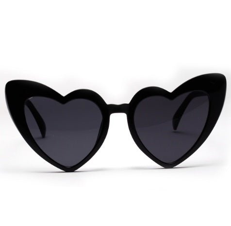 Love Sunglasses Big Heart Sunglasses Europe and America Popular Heart Shape Glasses $15.57 Dana Fashion Lens color: Bright black Women's Accessories Specification adult Glasses structure Frame Polarized No Lens material AC Style Vintage Frame Material Pla