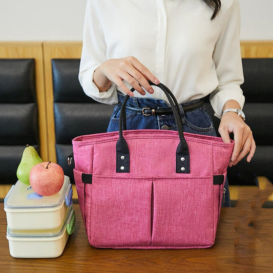 Lunch Bags for Women Large Capacity Lunch Box Insulated Bag Ladies Picnic Food Shoulder Bags Cooler Bag Tote $40.92 Dana Fashion Color: Black Women's Bags Product information Fabric texture: Oxford Lining texture: Oxford cloth Trendy Bags Style: Commuter