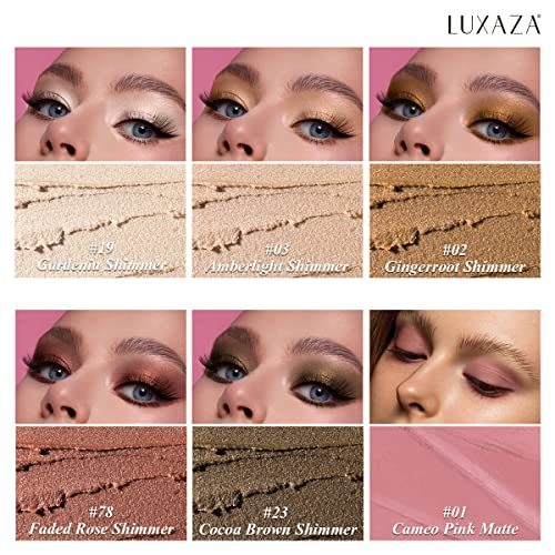 LUXAZA 6PCS Shimmer Neutral Brown Eyeshadow Stick Makeup Set $165.50 Dana Fashion Color: Black makeup Product information: Name: 6-piece Light Brown Eyeshadow Stick Makeup Set Brand: LUXAZA Model number: B0B56J32BC Material: Metal Weight: 200g Packing lis