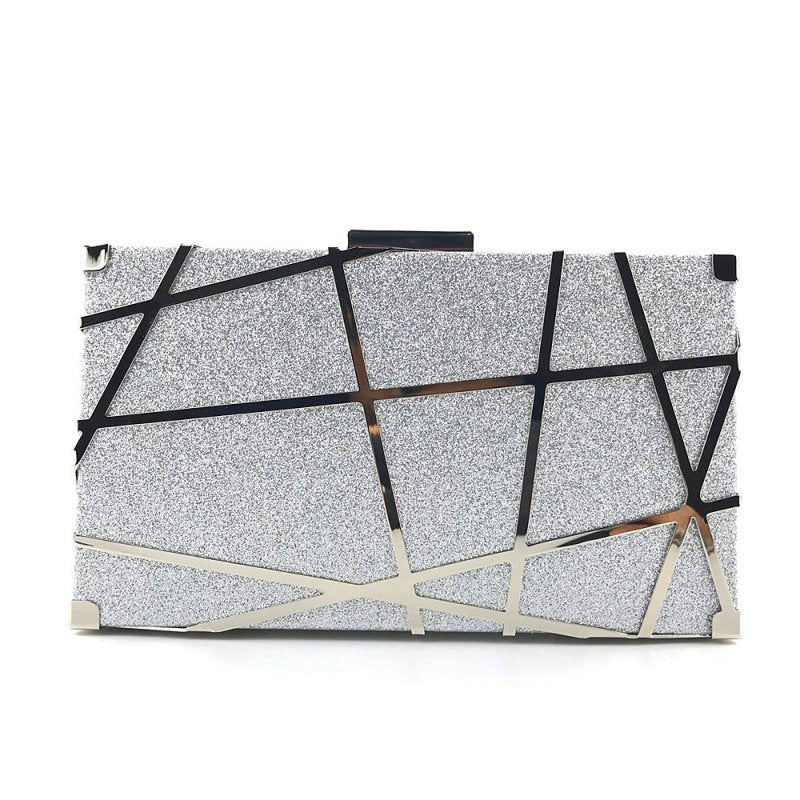 Luxury Handbags Bag Women Party Chain Glitter Gold Wedding Clutches Shoulder Bag $47.77 Dana Fashion Color: Silver Women's Bags Product information: material: metal Applicable scene: dinner Fabric texture: PU Lining texture: polyester Trendy luggage style