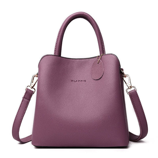 Luxury Handbags Women Bags Designer High Quality Leather Handbags Casual Tote Bag Ladies Shoulder Messenger Bags Sac A Main $55.50 Dana Fashion Color: Purple Women's Bags Product Imformation: Style: Korean Supply category: Spot Bag trend style: Bucket bag