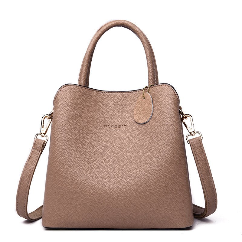 Luxury Handbags Women Bags Designer High Quality Leather Handbags Casual Tote Bag Ladies Shoulder Messenger Bags Sac A Main $55.50 Dana Fashion Color: Khaki Women's Bags Product Imformation: Style: Korean Supply category: Spot Bag trend style: Bucket bag