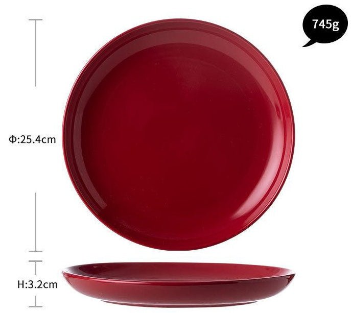 Luxury Red Glaze Ceramic Dinner Sets Kitchen Utensils Porcelain Salad Serving Plate Dish Bowl Restaurant Dining Table Home Decor $47.69 Dana Fashion style: Red Market Dana's Kitchen Product information: Material: porcelain Applicable crowd: the elderly Pa