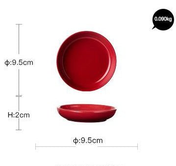 Luxury Red Glaze Ceramic Dinner Sets Kitchen Utensils Porcelain Salad Serving Plate Dish Bowl Restaurant Dining Table Home Decor $13.94 Dana Fashion style: Red saucer Dana's Kitchen Product information: Material: porcelain Applicable crowd: the elderly Pa