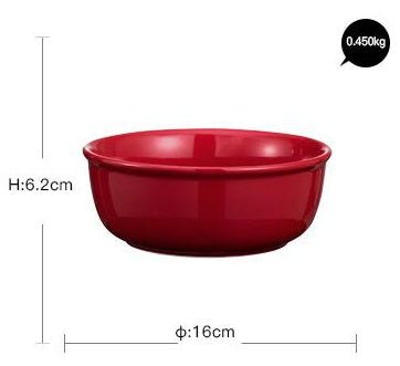 Luxury Red Glaze Ceramic Dinner Sets Kitchen Utensils Porcelain Salad Serving Plate Dish Bowl Restaurant Dining Table Home Decor $31.10 Dana Fashion style: Red medium bowl Dana's Kitchen Product information: Material: porcelain Applicable crowd: the elder
