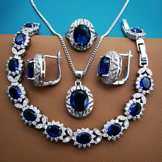 Luxury Temperament Wild Jewelry Suit $146.68 Dana Fashion Color: Black Purity: Ring Size 10 Women's Accessories Product information: Color: black, red, blue, green Pendant material: mixed gem inlaid Chain style: O-ring chain Purity: ring size 6, ring size