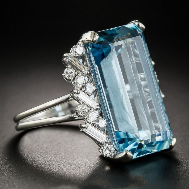 Luxury Topaz Engagement Ring European And American Sapphire $19.18 Dana Fashion Color: Sea Blue Size: No 10 Women's Accessories Product information: Color: Sea Blue Size: no.6, no.7, no.8, no.9, no.10 Style: Women's Material: Copper Shape: Geometric Packi