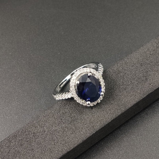 Luxury Zircon Round Crystal Ring $15.46 Dana Fashion Color: Sapphire Blue size: No10 Women's Accessories Product information: Type: Ring Treatment Process: Electroplating Color: purple, green, black, light blue, ink blue, sapphire blue Size: no.6, no.7, n