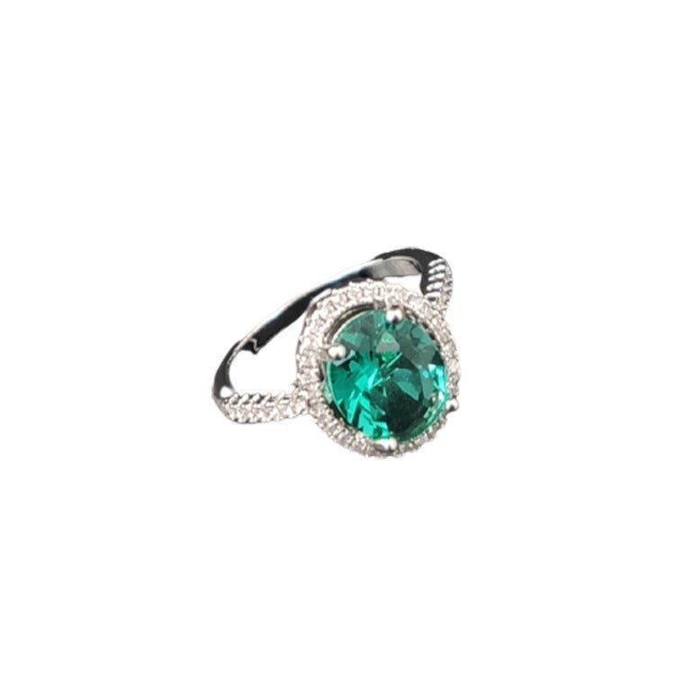 Luxury Zircon Round Crystal Ring $15.46 Dana Fashion Color: Black size: No10 Women's Accessories Product information: Type: Ring Treatment Process: Electroplating Color: purple, green, black, light blue, ink blue, sapphire blue Size: no.6, no.7, no.8, no.