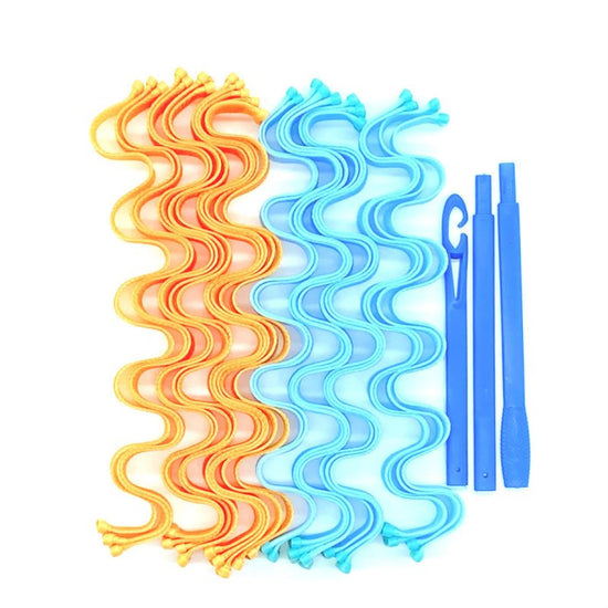 Magic Manual Curling Iron Without Hurting Hair $23.40 Dana Fashion Color: Blue orange 50cm Beauty Tools Overview: -These curlers can easily roll up and curl your hair and easily create a unique fashion style. -Hair can be styled naturally without chemical