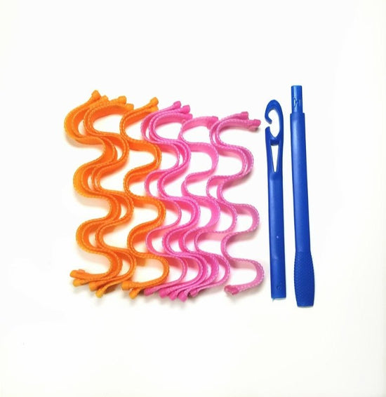 Magic Manual Curling Iron Without Hurting Hair $13.05 Dana Fashion Color: Pink orange Beauty Tools Overview: -These curlers can easily roll up and curl your hair and easily create a unique fashion style. -Hair can be styled naturally without chemicals. -E
