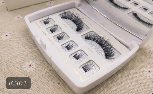 Magnet eyelashes magnetic eyelashes $19.50 Dana Fashion Specification: KS01 makeup Product Category: Whole false eyelashes False Eyelashes Category: Plastic Transparent Terrier Style: cross section Material: high temperature protein Production process: ha