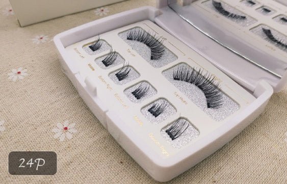 Magnet eyelashes magnetic eyelashes $19.50 Dana Fashion Specification: 24P makeup Product Category: Whole false eyelashes False Eyelashes Category: Plastic Transparent Terrier Style: cross section Material: high temperature protein Production process: han