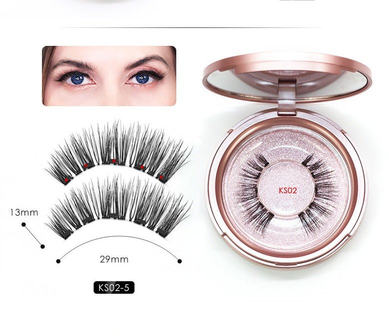 Magnet false eyelashes $26.32 Dana Fashion Style: Round tube Model: KS02 makeup Product Category: Eyeliner Name: Magnet false eyelashes Colour: Black Size: 13.7 * 11.7 * 2.8cm