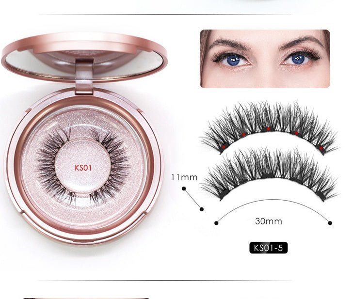 Magnet false eyelashes $23.52 Dana Fashion Style: Round tube Model: KS01 makeup Product Category: Eyeliner Name: Magnet false eyelashes Colour: Black Size: 13.7 * 11.7 * 2.8cm