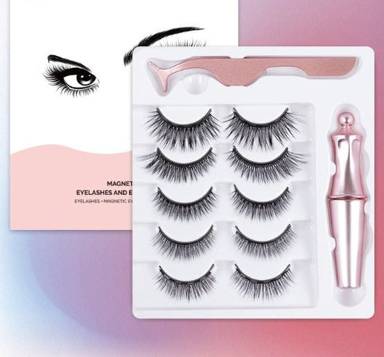 Magnet false eyelashes $38.93 Dana Fashion Style: Beads tube Model: 5 pairs makeup Product Category: Eyeliner Name: Magnet false eyelashes Colour: Black Size: 13.7 * 11.7 * 2.8cm
