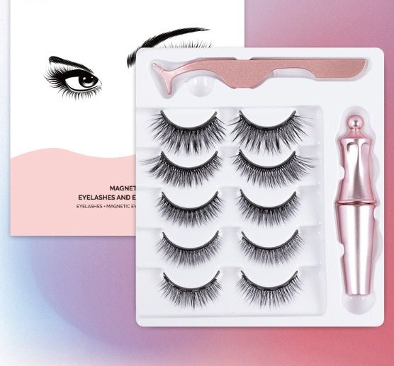 Magnet false eyelashes $38.93 Dana Fashion Style: Beads tube Model: 5 pairs makeup Product Category: Eyeliner Name: Magnet false eyelashes Colour: Black Size: 13.7 * 11.7 * 2.8cm