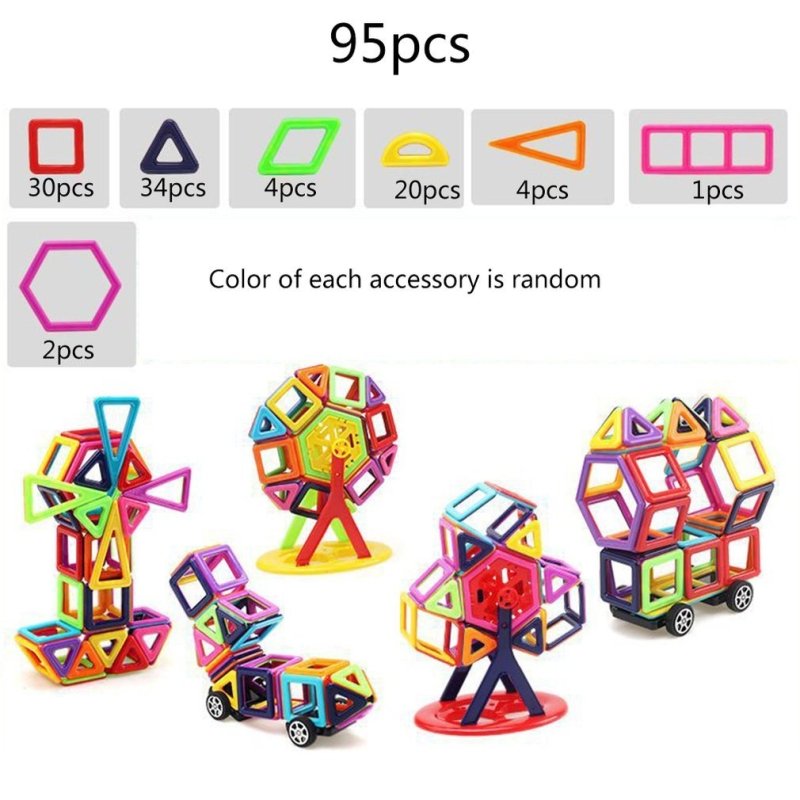 Magnetic building block toys $94.18 Dana Fashion Color: 95pcs Toys & Hobbies Material: Plastic/Plastic Specifications: see detailed drawing Packing: color box, net bag, white box Ability training: use hands and brains, grasp, vision, interest cultivation,
