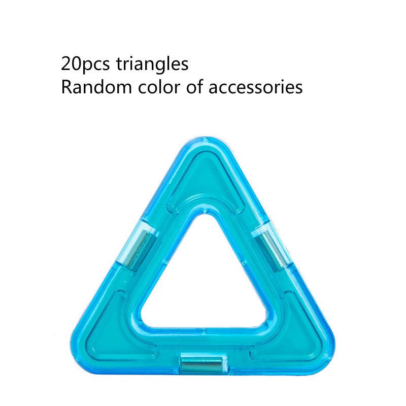 Magnetic building block toys $49.90 Dana Fashion Color: 20pcs triangle Toys & Hobbies Material: Plastic/Plastic Specifications: see detailed drawing Packing: color box, net bag, white box Ability training: use hands and brains, grasp, vision, interest cul