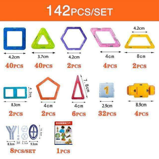 Magnetic Building Blocks DIY Magnets Toys For Kids Designer Construction Set Gifts For Children Toys $88.72 Dana Fashion style: 142pcs Toys & Hobbies Overview: Natural Permanent Magnet Environmental Plastic ABS Safe & non-toxic Product information Materia