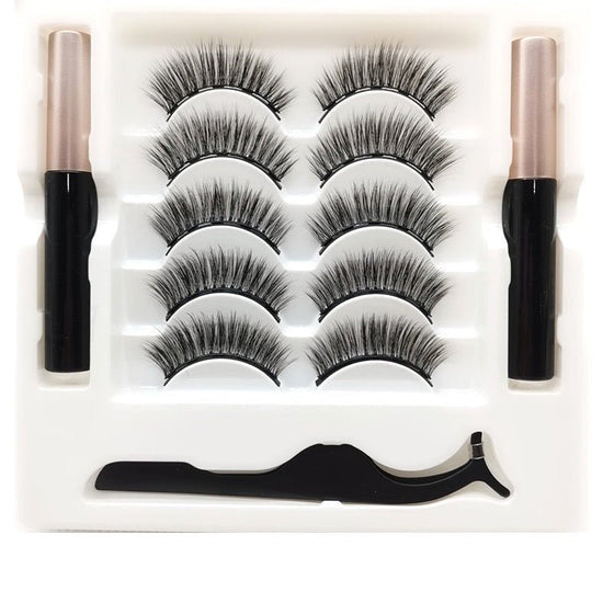 Magnetic Eyelashes Eyeliner Set Long Lasting False Mink Waterproof Eye Lashes Extension Reusable Beauty Makeup Tool $18.50 Dana Fashion Color: 003 single number makeup Overview The eyeliner has a fine and smooth texture and is naturally beautiful. It can