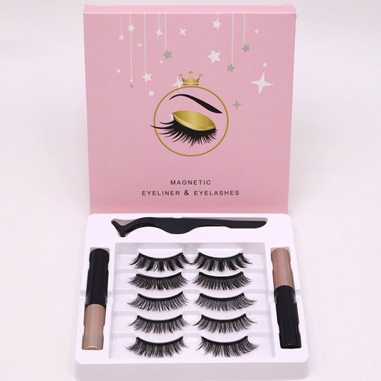 Magnetic Eyelashes Eyeliner Set Long Lasting False Mink Waterproof Eye Lashes Extension Reusable Beauty Makeup Tool $18.50 Dana Fashion Color: 003 single number makeup Overview The eyeliner has a fine and smooth texture and is naturally beautiful. It can