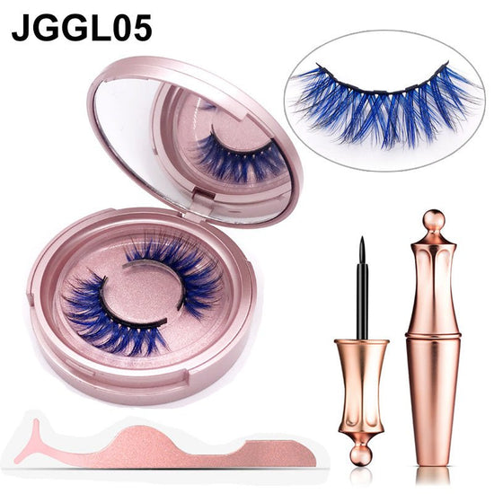 Magnetic Eyelashes Glue Free Magnetic Eyelashes $17.50 Dana Fashion Color: GL05blue makeup Product Information Product category: false eyelashes Material: chemical fiber Production process: pure manual Color classification: GL02 dark purple, GL05 blue, GL