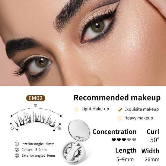 Magnetic False Eyelashes Integrated Storage Box Glue-free Magnet False Eyelashes Natural Makeup Tools With Applicater $19.90 Dana Fashion Specifications: EM02 SET makeup Overview: 【Magnetic Eyelashes】Designed to be effortlessly elegant, these lashes offer