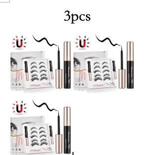 Magnetic false eyelashes $45.00 Dana Fashion style: 3pcs makeup Material: imported fiber Production process: pure hand Specification: 5 sets of magnetic false eyelashes + 2 sets of mascara Product size: 13.7*14.5*1.7cm