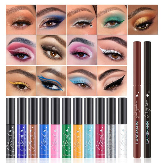 Make-up Eyeliner Liquid And Gel Pen Combination Set $53.14 Dana Fashion Color: Multicolor makeup Product information: Product category: eyeliner Efficacy: modification Features: Feature an ultra-fine, flexible tip that delivers intense pigmentation Size I