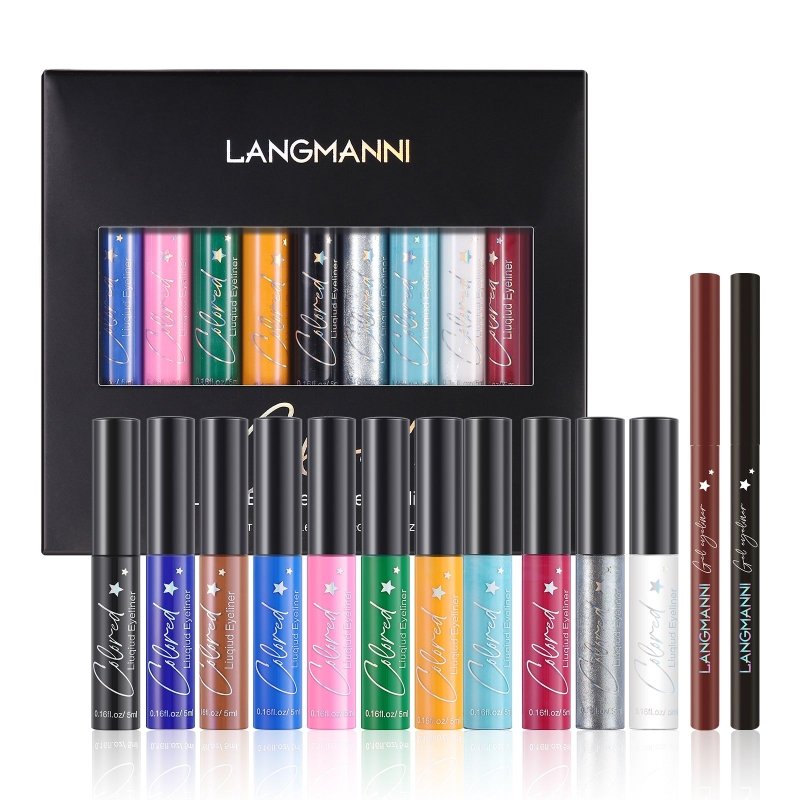 Make-up Eyeliner Liquid And Gel Pen Combination Set $53.14 Dana Fashion Color: Multicolor makeup Product information: Product category: eyeliner Efficacy: modification Features: Feature an ultra-fine, flexible tip that delivers intense pigmentation Size I