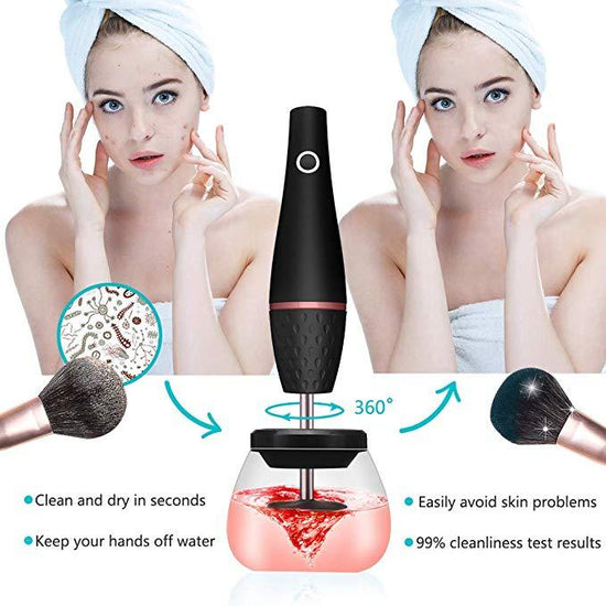 Makeup brush cleaner electric $33.50 Dana Fashion Color: Black makeup [Product color]: black 【Power source】: Charging [Product material]: ABS body