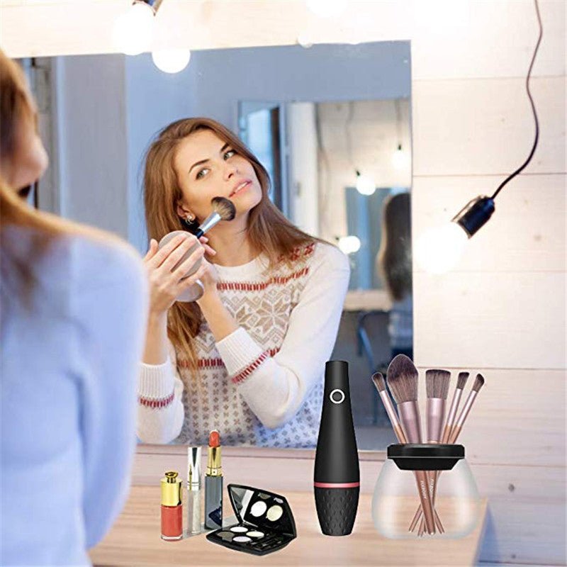 Makeup brush cleaner electric $33.50 Dana Fashion Color: Black makeup [Product color]: black 【Power source】: Charging [Product material]: ABS body