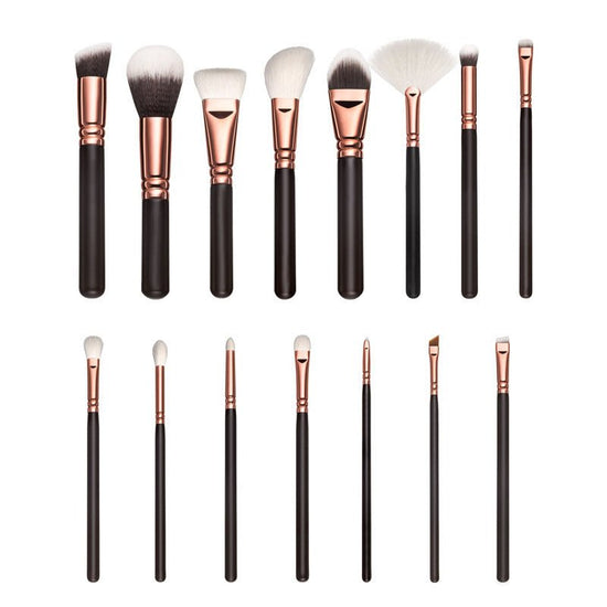 Makeup Brush Set Full Set Of Makeup Tools $30.09 Dana Fashion Color: Brown style: B makeup Overview: 15 new foreign trade makeup brush set rose gold makeup brush set white full set of makeup tools Specification: Product Category: Makeup Brush Number of br