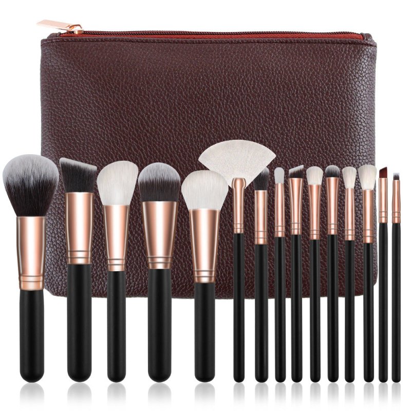 Makeup Brush Set Full Set Of Makeup Tools $34.96 Dana Fashion Color: Brown style: A makeup Overview: 15 new foreign trade makeup brush set rose gold makeup brush set white full set of makeup tools Specification: Product Category: Makeup Brush Number of br