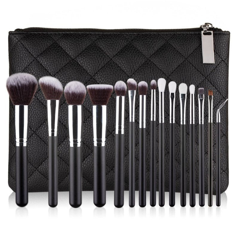 Makeup Brush Set Full Set Of Makeup Tools $36.33 Dana Fashion Color: Black style: A makeup Overview: 15 new foreign trade makeup brush set rose gold makeup brush set white full set of makeup tools Specification: Product Category: Makeup Brush Number of br